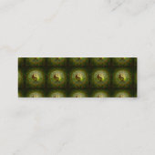 Grüne Yin Yang Mandala mit Baum des Lebens Mini Visitenkarte (Rückseite)