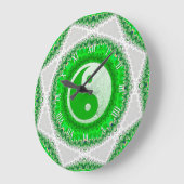 Grüne YinYang FengShui-Wohngestaltung-Uhr Große Wanduhr (Winkel)