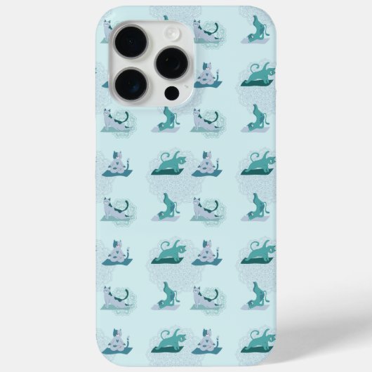Grüne Yogakatzen Case-Mate iPhone Hülle (Rückseite)