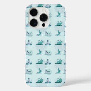 Grüne Yogakatzen iPhone 16 Pro Hülle