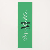 Grüne Yogamatze personalisiert mit Name Monogramm Yogamatte (Vorderseite)