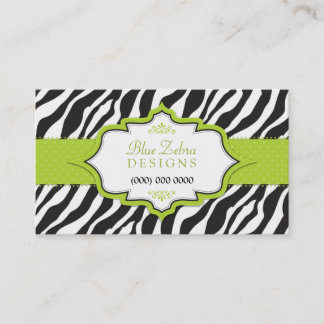 Grüne Zebra-Band-Visitenkarte Visitenkarte
