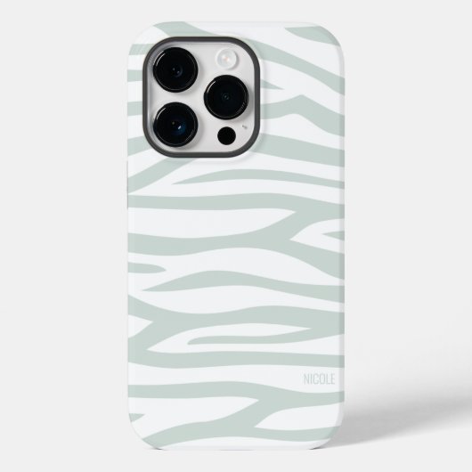Grüne Zebra-Schrift Personalisiert Case-Mate iPhone Hülle