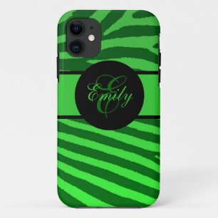 Grüne Zebrastreifen, individuell einstellbar iPhon Case-Mate iPhone Hülle