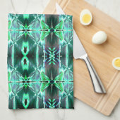 Grüne zeichnend Wiederholung, die verschiedene For Geschirrtuch (Viertel Falte)