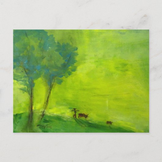 Grüne Zeit Postkarte (Vorderseite)