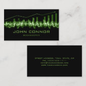 Grüne Zeittabelle für den Finanzberater Visitenkarte (Vorne/Hinten)