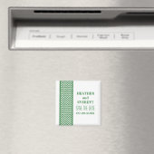 Grüne Zickzack Grenze Speichern des Datumsfensters Magnet (In Situ (Geschirrspüler))