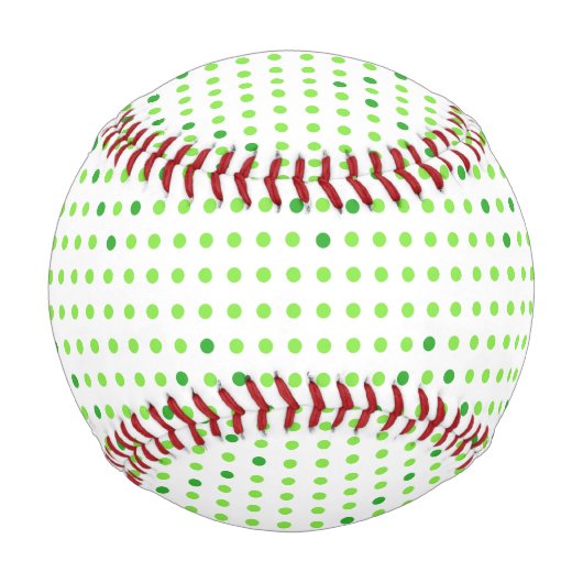 Grüne Zickzack Punkte Baseballs (Vorderseite)