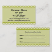 Grüne Zickzack Terminkarte (Vorne/Hinten)