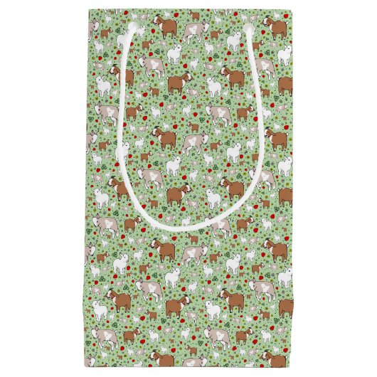 Grüne Ziegen Kleine Geschenktüte (Vorderseite)