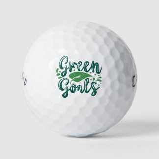 Grüne Ziele Golfball