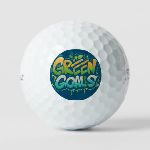 Grüne Ziele Golfball
