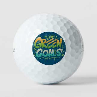 Grüne Ziele Golfball