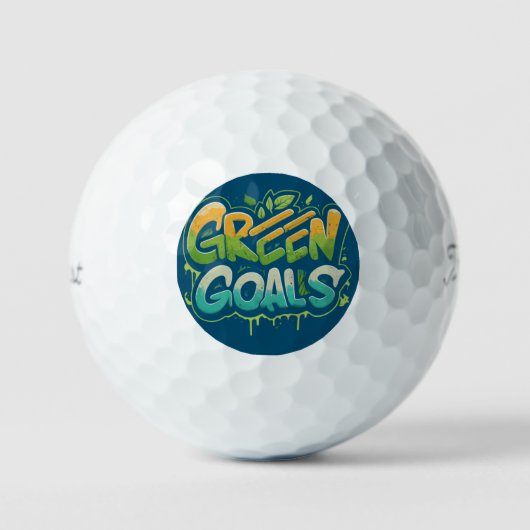 Grüne Ziele Golfball (Vorderseite)