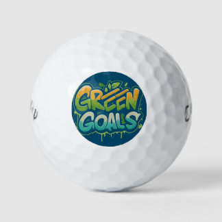 Grüne Ziele Golfball