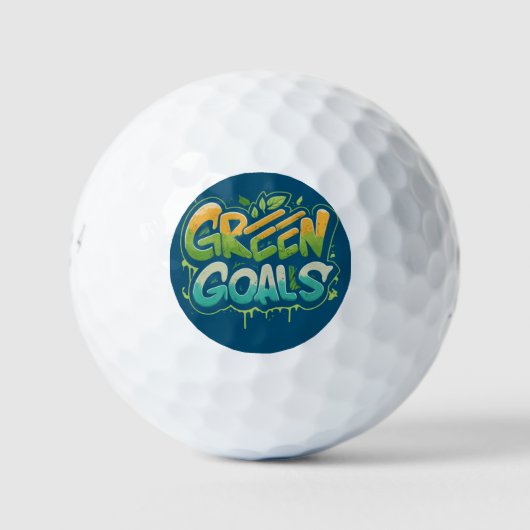 Grüne Ziele Golfball (Vorderseite)