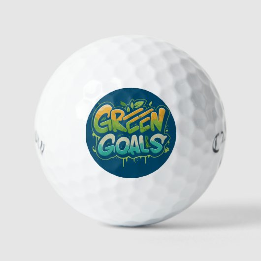 Grüne Ziele Golfball (Vorderseite)