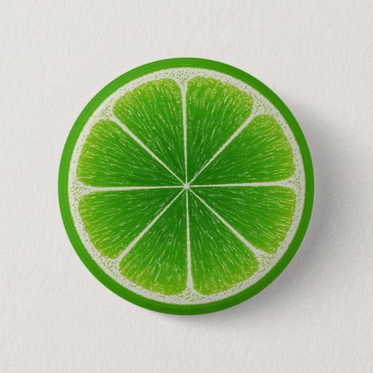 Grüne Zitrusfrucht Limon Button (Vorderseite)