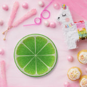 Grüne Zitrusfrucht Limon Pappteller (Party)