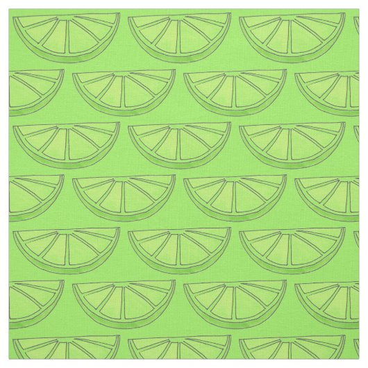 Grüne Zitrusfrüchte Limone Slice Wecken Stoff (Muster)