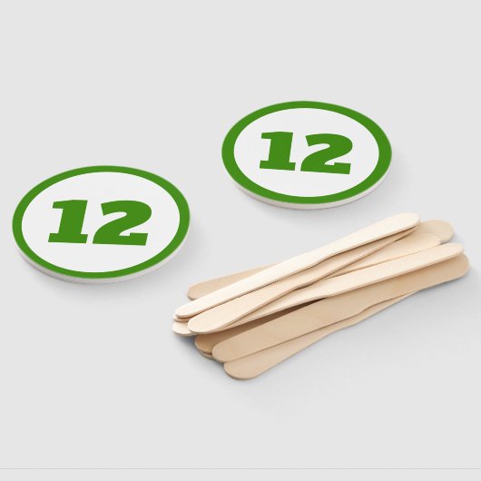 grüne Zollnummer Fächer (Non-assembled)