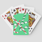 Grüne Zuckerstangen-Szene Spielkarten (Rückseite)