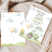 Grüne Zugmaschine Geburtstagspartei Einladung