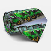 Grüne Zugmaschine gestreift Krawatte (Gerollt)