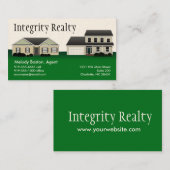 Grüne Zuhause Visitenkarten für Real Anwesen Visitenkarte (Vorne/Hinten)