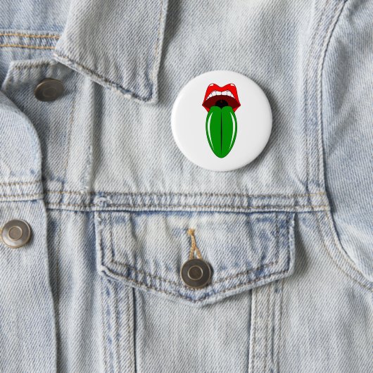 Grüne Zunge Button (Beispiel)