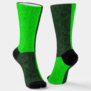 Grüne zweifarbige Mosaikquadrate, Socken