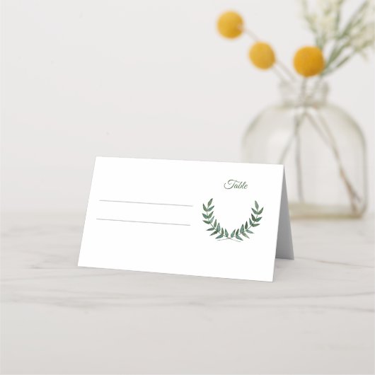 Grüne Zweig Platzkarten (Vorderseite)