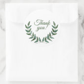 Grüne Zweige Danke Aufkleber (Tasche)