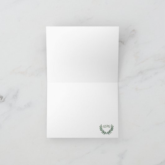 Grüne Zweige Dankeskarten Dankeskarte (Innenseite)