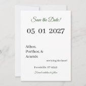 Grüne Zweige - Datum vormerken Save The Date (Vorderseite)
