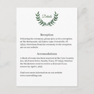 Grüne Zweige Detailkarte Begleitkarte