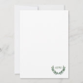 Grüne Zweige Flache Dankeskarten Dankeskarte (Rückseite)