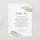 Grüne Zweige Hochzeit wünschenswert Begleitkarte (Vorne/Hinten)