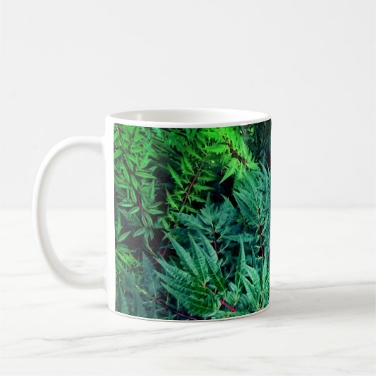 Grüne Zweige Kaffeetasse (Links)