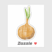 Grüne Zwiebel Aufkleber (Blatt)