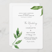 Grünen Beide Sets von Eltern Rounded Wedding Einladung (Vorne/Hinten)