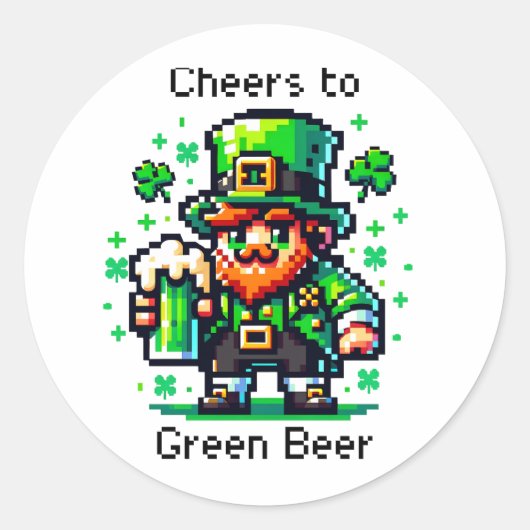 Grünen Bier anfeuern | St. Patrick's Day Runder Aufkleber (Vorderseite)