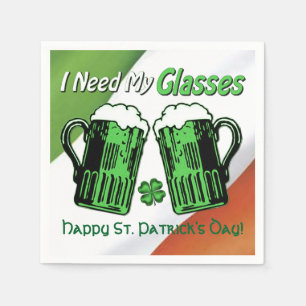 Grünen Bier-St Patrick Tagesirische Serviette