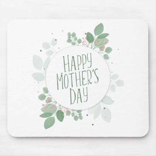 Grünen Blätter der Mutter Kranz | Mousepad (Vorne)