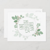 Grünen Blätter der Mutter Kranz | Postkarte (Vorne/Hinten)
