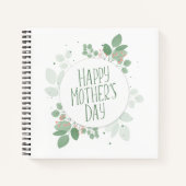 Grünen Blätter Kranz am Muttertag | Notebook Notizblock (Vorderseite)