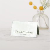 Grünen Blätter mit geschmeidigen Augen Elegantes H Platzkarte (Rückseite)