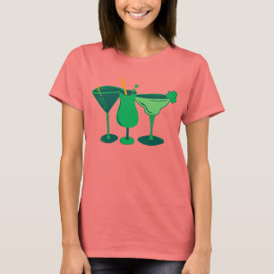Grünen Cocktails St. Pattys Tages T-Shirt