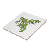 Grünen Drachen flammen Fliese (Seite)